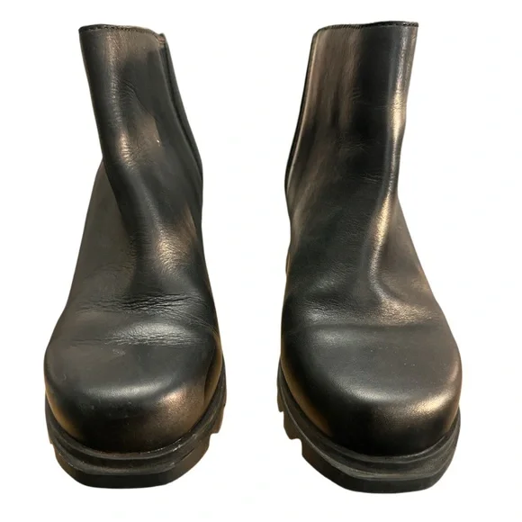 Sorel Joan of Arctic Wedge III Women's 5.5 Zip ankle/Chelsea Boot Black leather - Picture 3 of 9